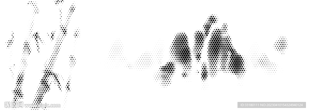 水墨画点状图