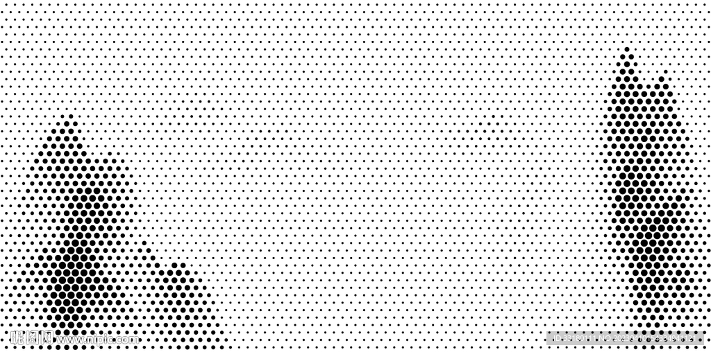 圆点激光镂空山水画