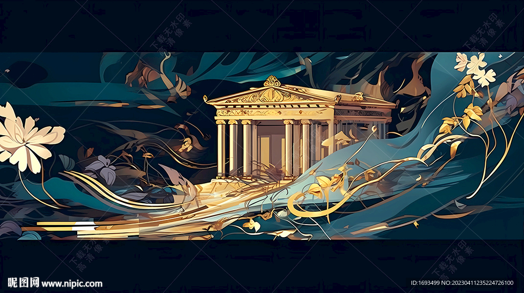 中式地产背景板