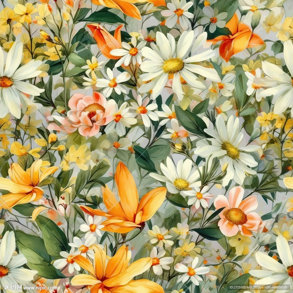 数码印花  水彩花 大牌小碎花
