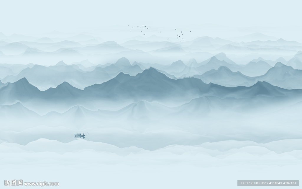 水墨山水图