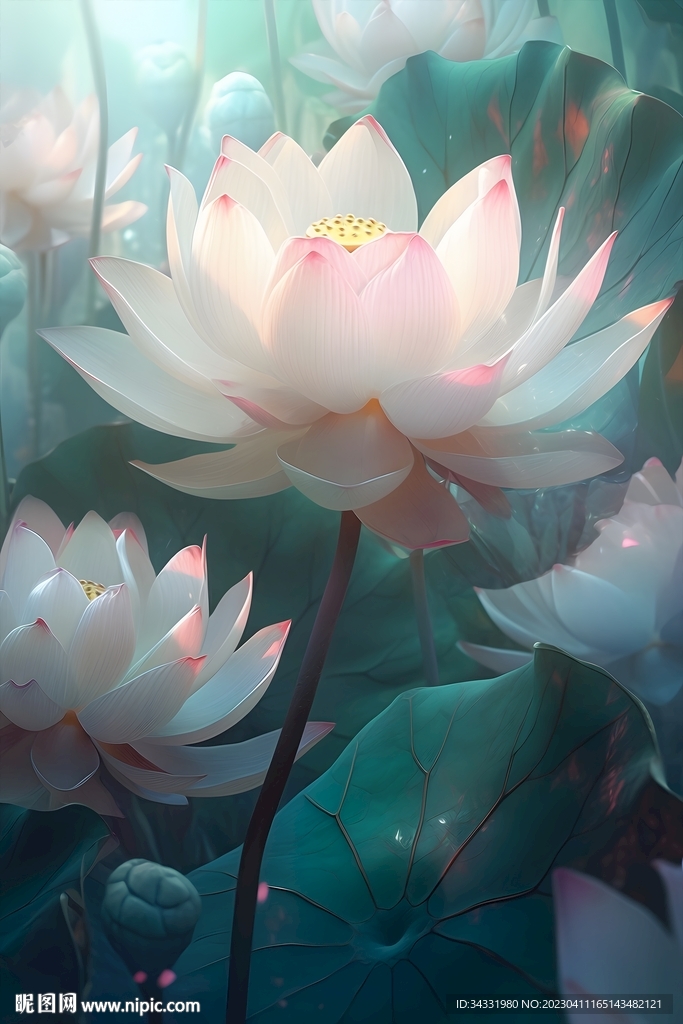 荷花装饰画