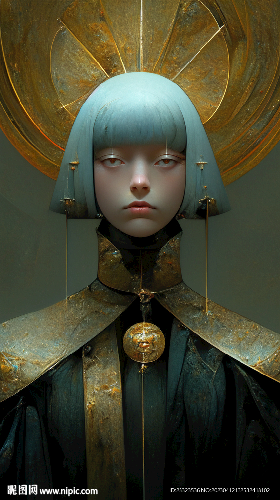 冰冷少女插画手机壁纸