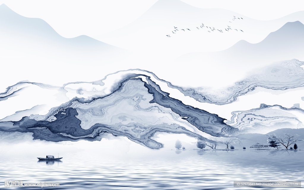 新款 高端意境山水 tif分层