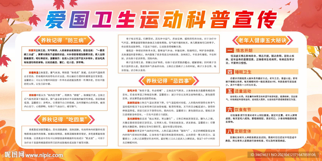 爱国卫生运动科普宣传展板