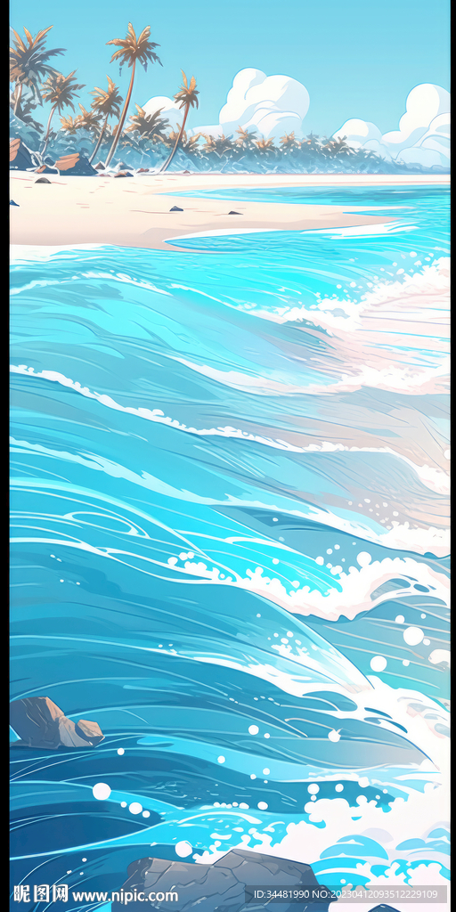 蓝色沙滩海岸