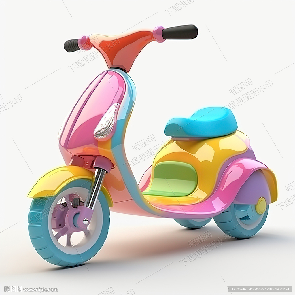 彩色电动车