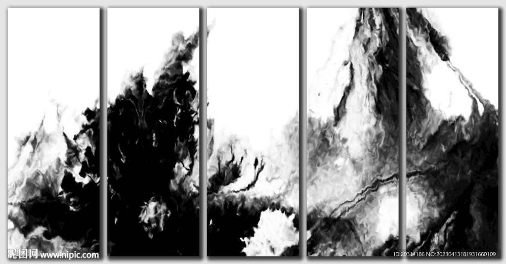 水墨意境中式壁画