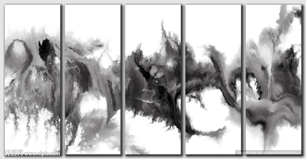 中式风格黑白装饰画 