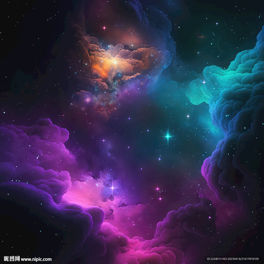 炫丽多彩的星空