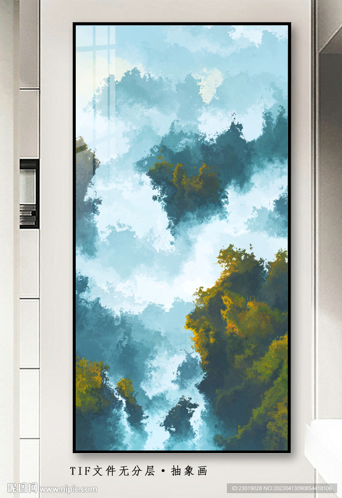 新中式抽象山水画 