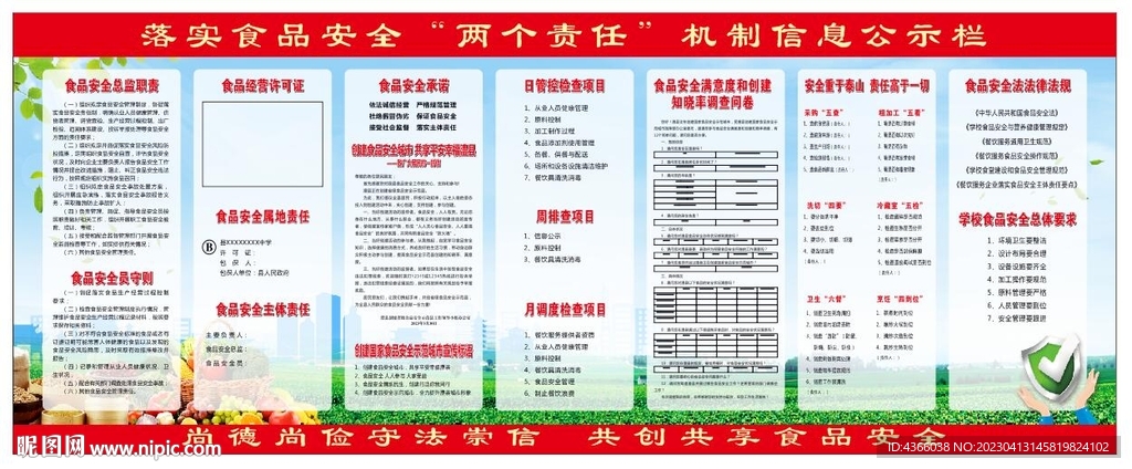 食品安全    公示栏