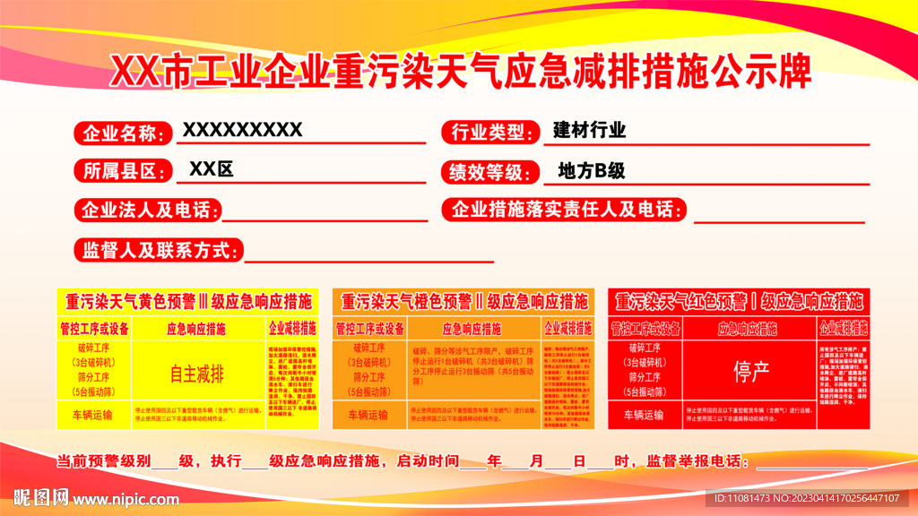 企业重污染应急措施