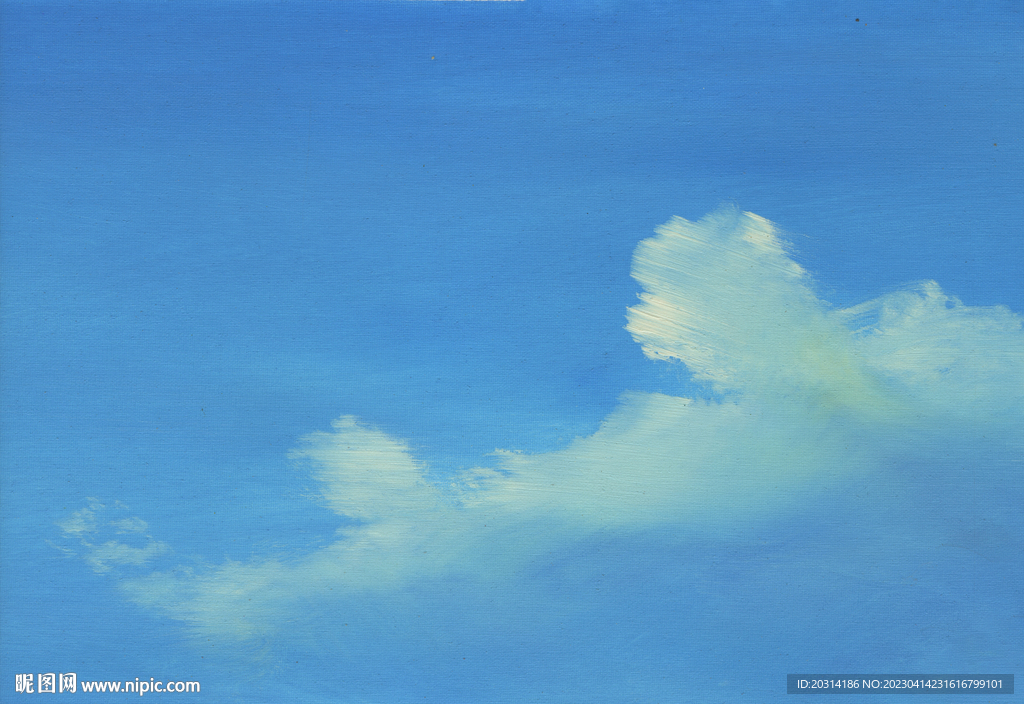 手绘蓝天白云云彩