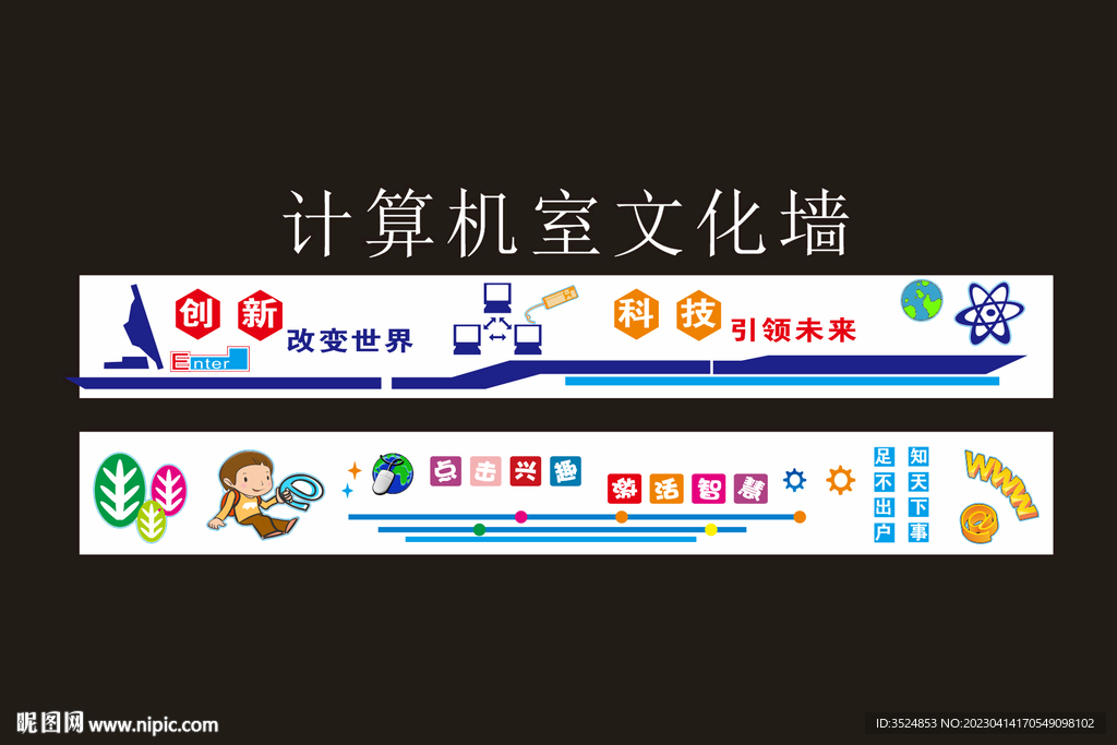 计算机室文化墙