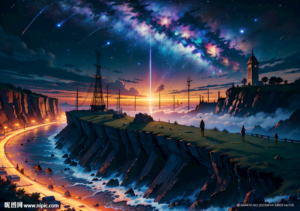 海岛夕阳
