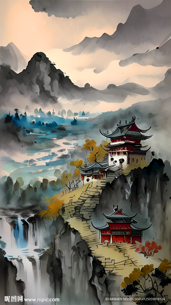 水墨山水画