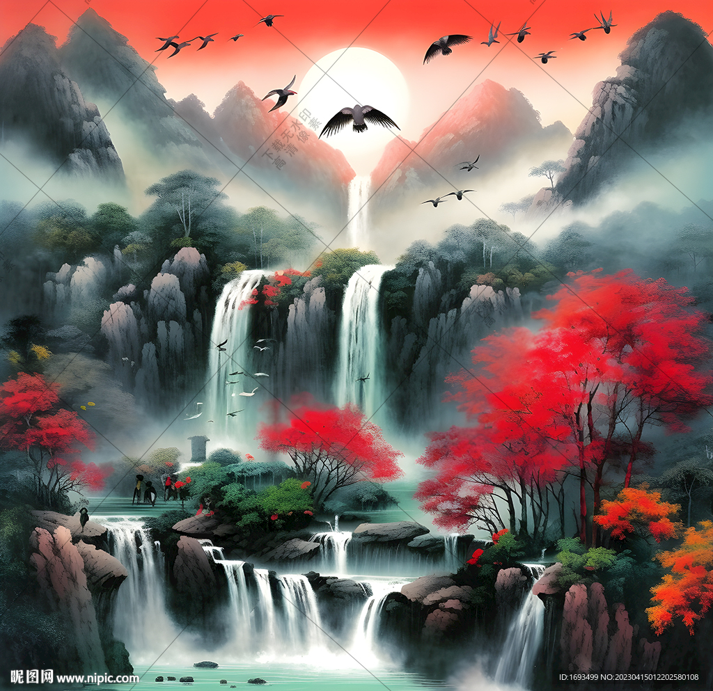 国画山水画