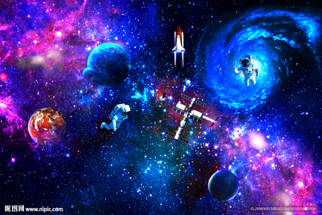 太空空间站宇航员