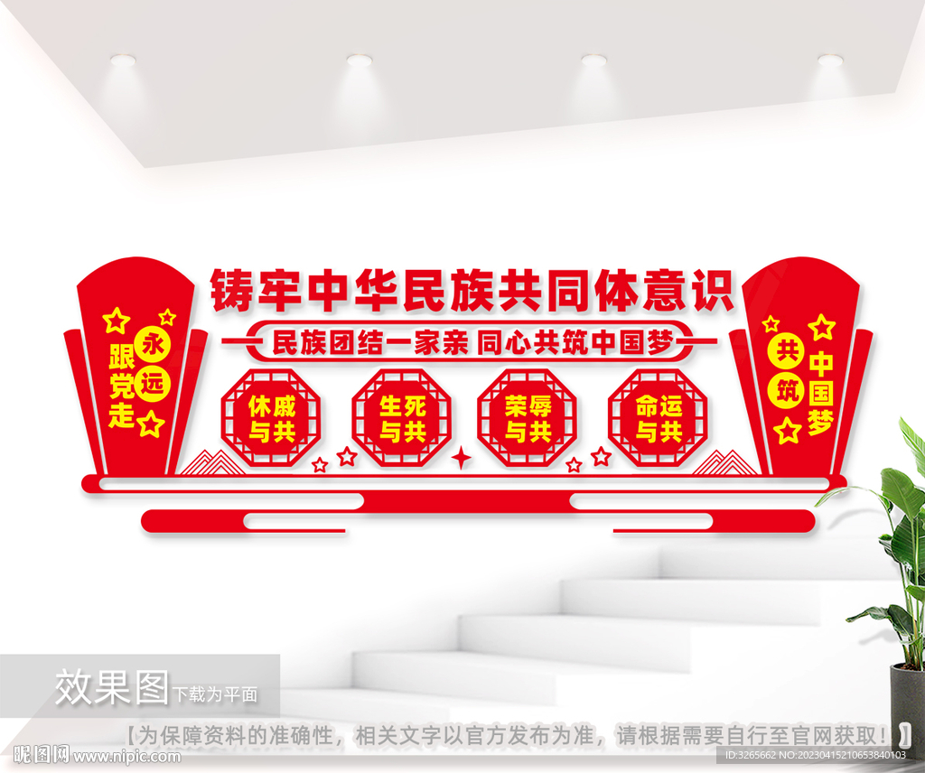 民族团结户外文化墙图片