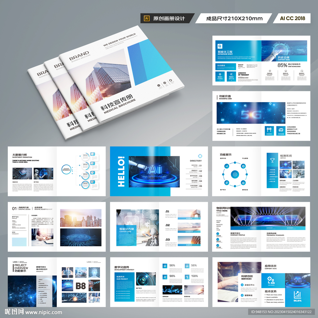 正方形IT宣传册