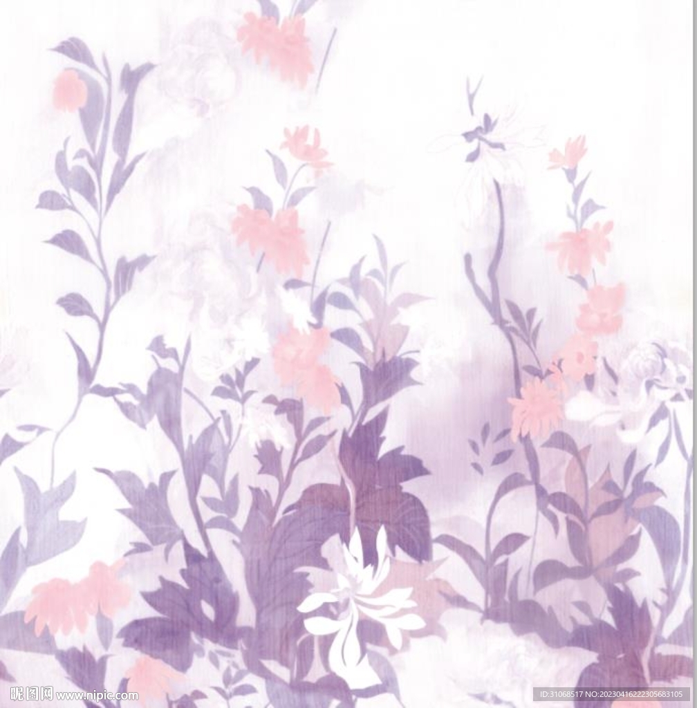 汉服紫色树木花