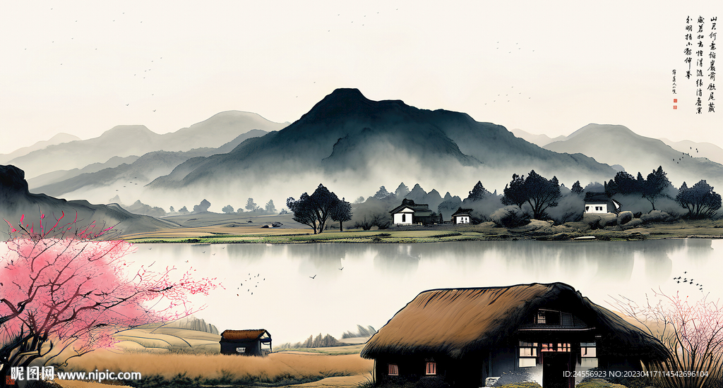 意境 水墨山水画