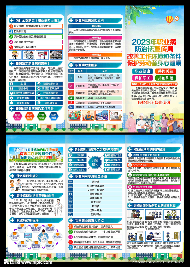 2023年职业病宣传周三折页