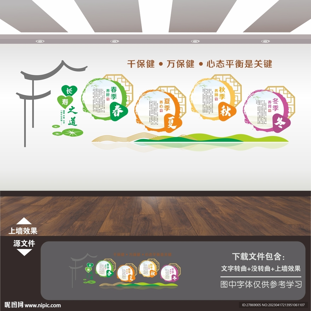 中医院养生馆文化形象背景墙
