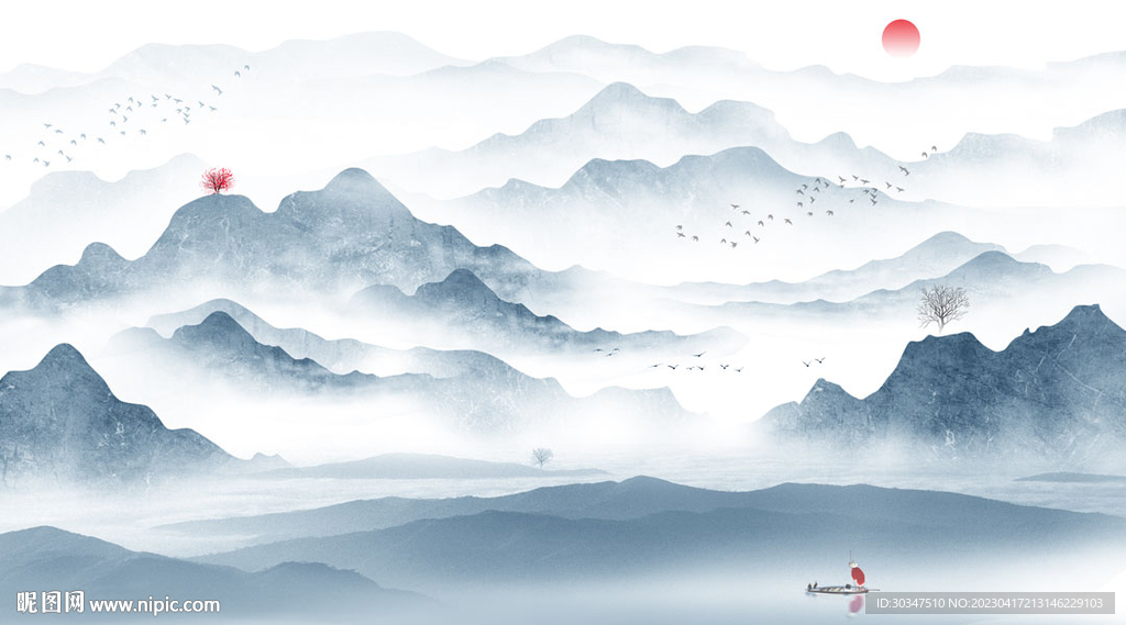 水墨山水画
