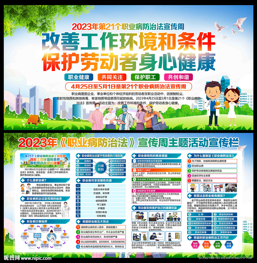 2023职业病防治法宣传周展板