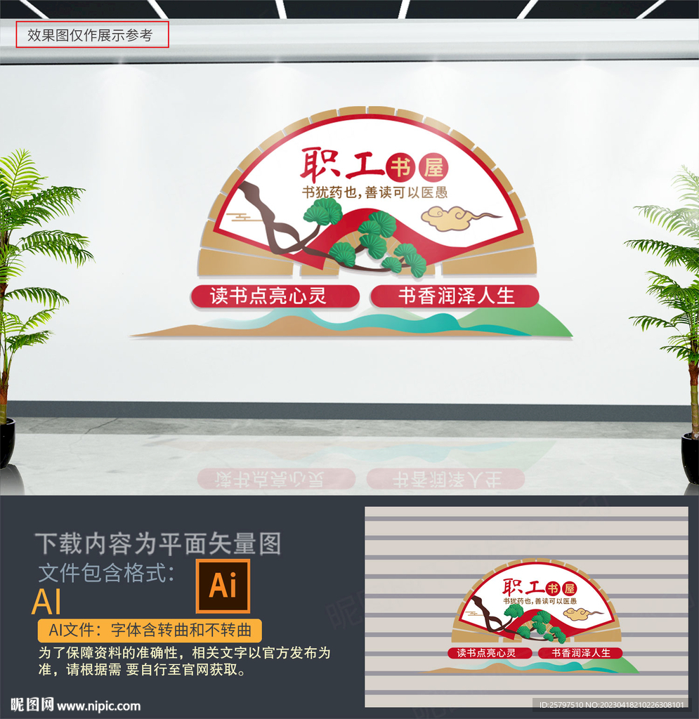职工书屋文化墙