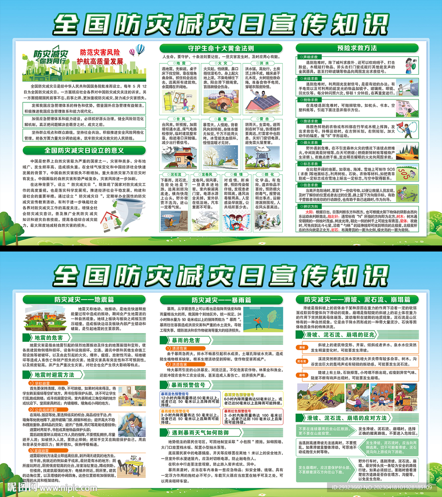 防灾减灾展板