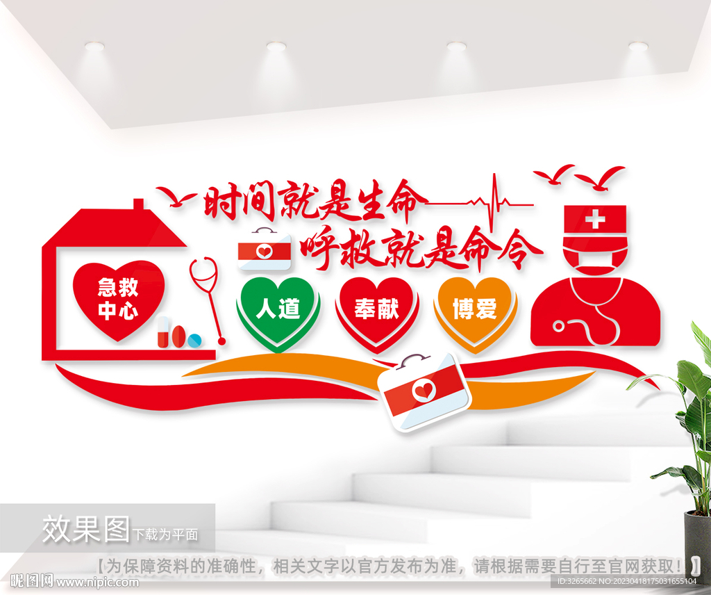 医院急救站文化墙图片