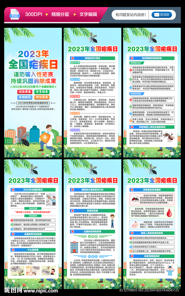 全国疟疾日展架
