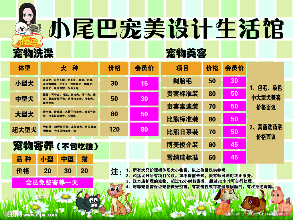 小尾巴宠美设计生活馆项目价格