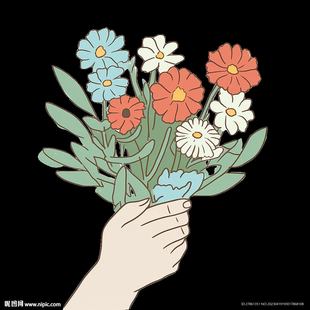 手捧花