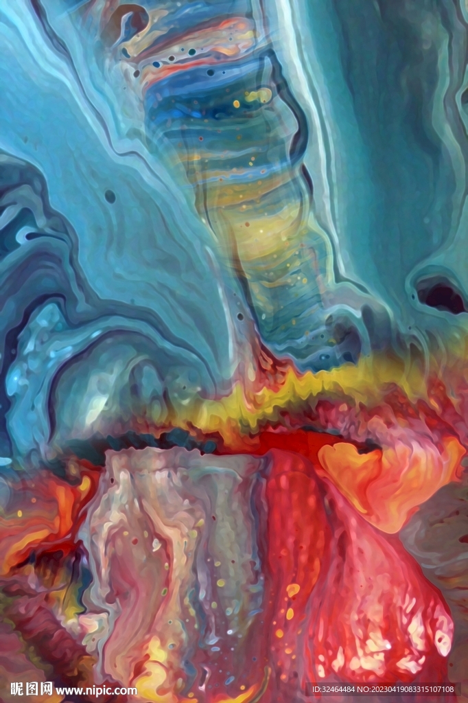 高端玄关流体装饰画