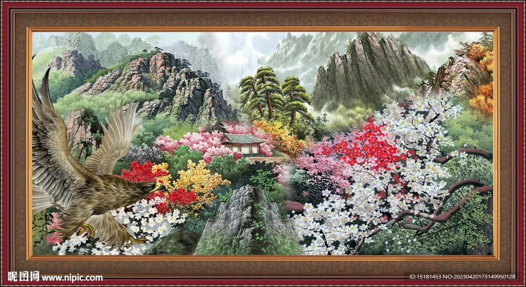 中厅山水画