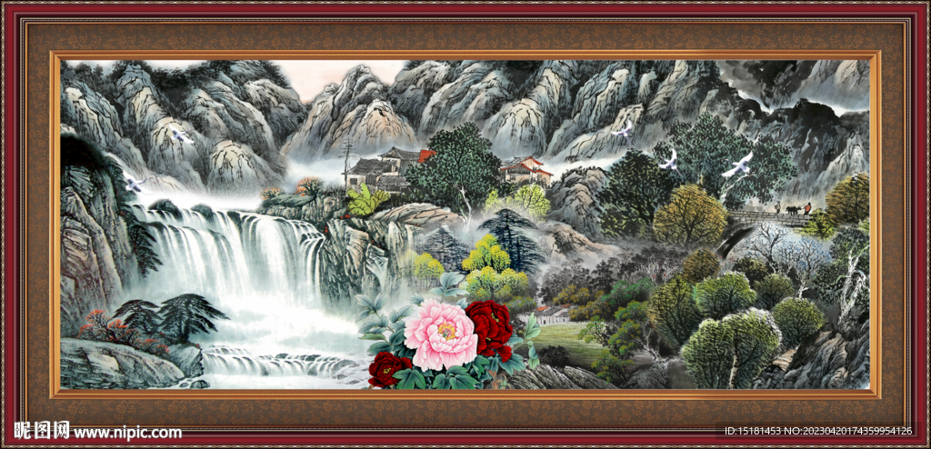 巨幅山水画 