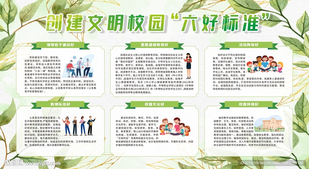 创建文明校园六个好标准