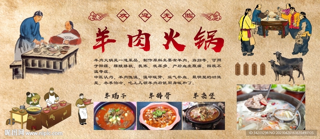 羊肉汤背景墙