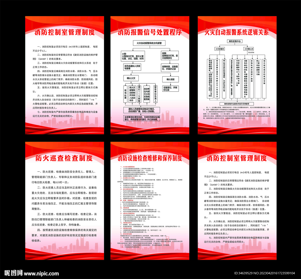 消防制度展板图片