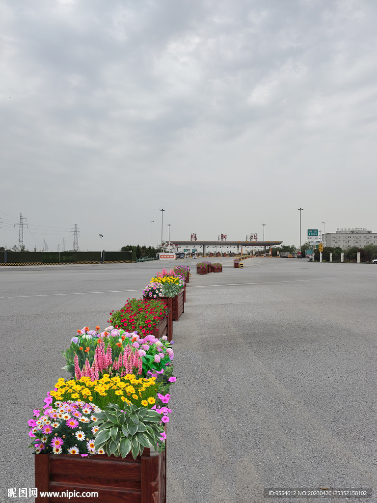 城市花箱五一花镜