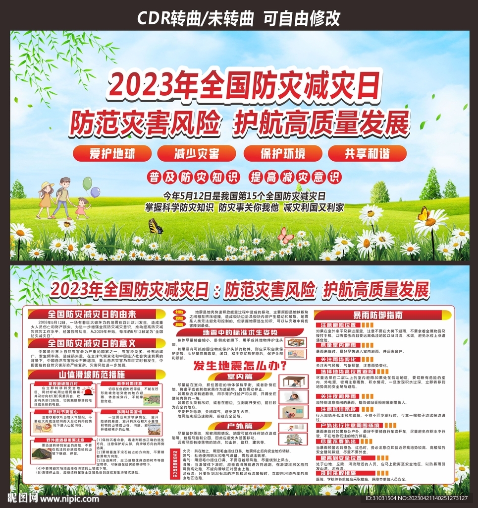 防灾减灾日宣传栏