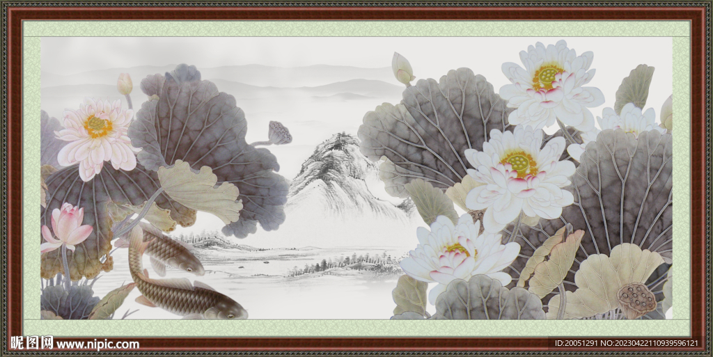 国画荷花