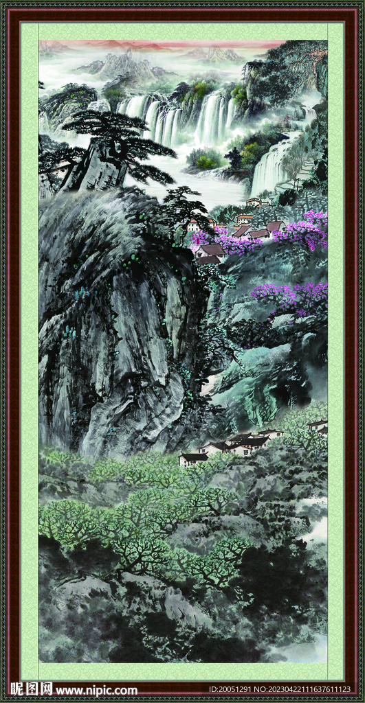 竖幅国画 