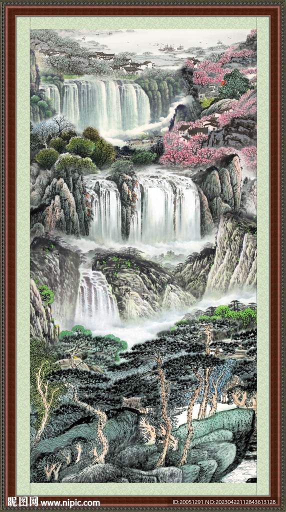 竖幅国画 