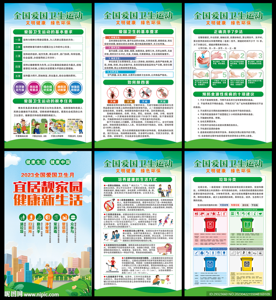 爱国卫生月展板