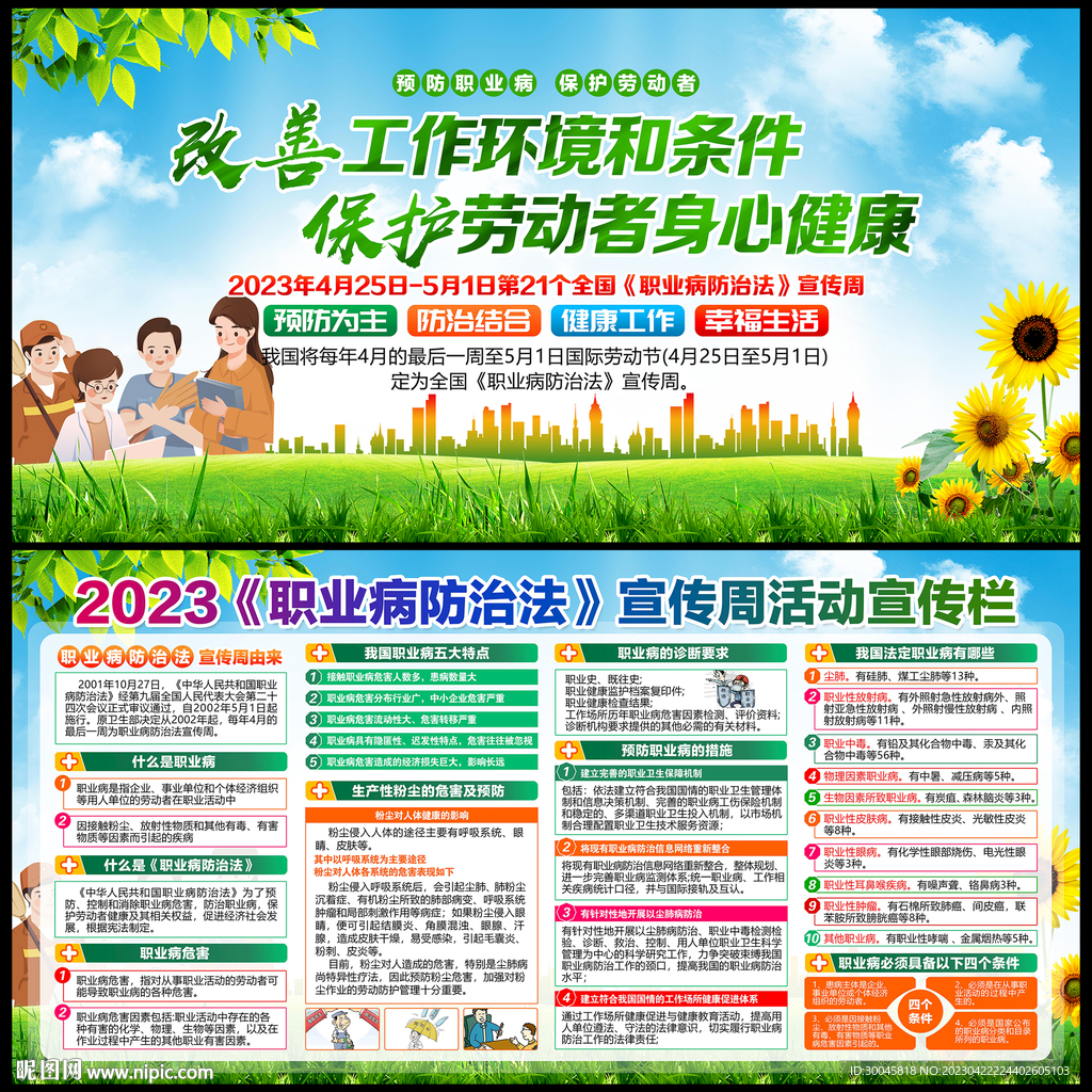 职业病防治法宣传周展板